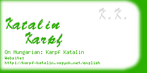 katalin karpf business card